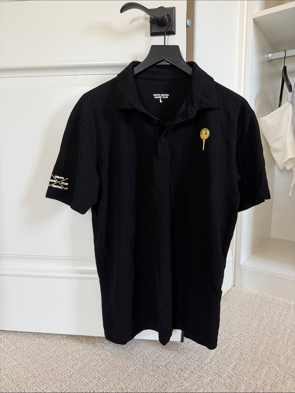Men's Black Golf Polo Shirt